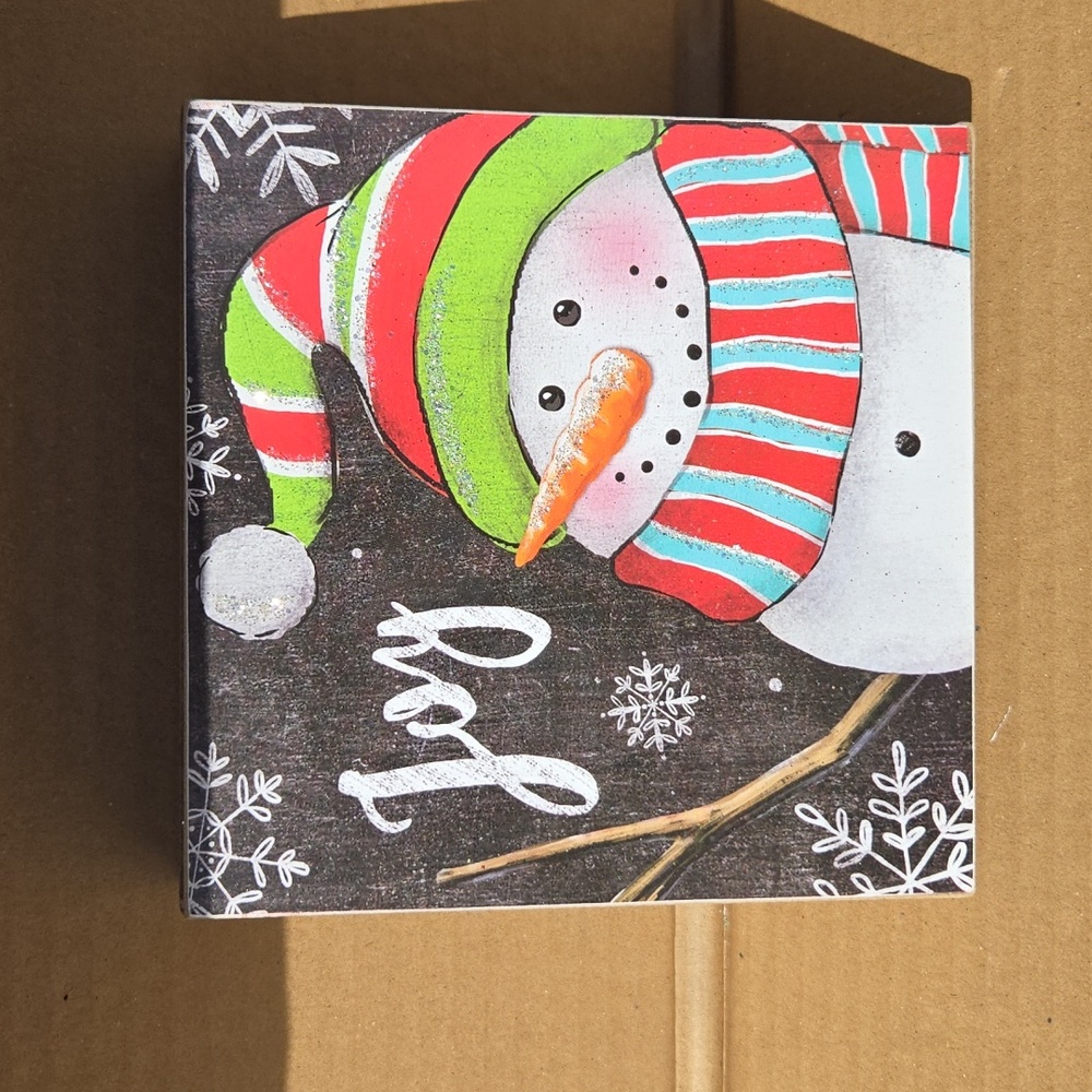 NWT Joy Snowman Wall Sign